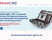 Tablet Screenshot of hemacord.info